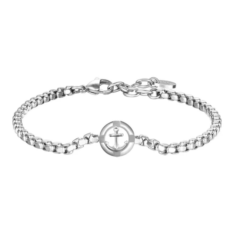 Luca Barra - BRACCIALE UOMO IN ACCIAIO CON ANCORA