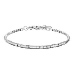 Luca Barra - BRACCIALE UOMO IN ACCIAIO CON ELEMENTI IN ACCIAIO
