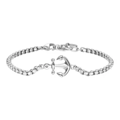 Luca Barra - BRACCIALE UOMO IN ACCIAIO CON ANCORA