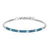 Luca Barra - BRACCIALE UOMO IN ACCIAIO CON ELEMENTI IN ACCIAIO IP BLU