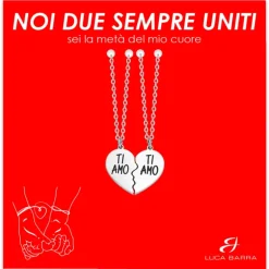 Luca Barra - COLLANA COPPIA IN ACCIAIO TI AMO