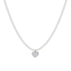 Luca Barra - COLLANA DONNA IN ACCIAIO PERLE E CUORE