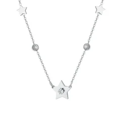 Luca Barra - COLLANA DONNA IN ACCIAIO STELLE E ZIRCONI