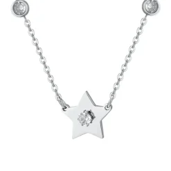 Luca Barra - COLLANA DONNA IN ACCIAIO STELLE E ZIRCONI