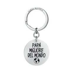 Luca Barra - PORTACHIAVI UOMO IN ACCIAIO PAPA' MIGLIORE AL MONDO