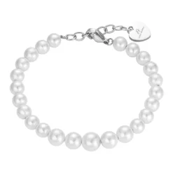 Luca Barra - Bracciale di perle bianche