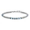 Luca Barra - Bracciale ematite silver e blu