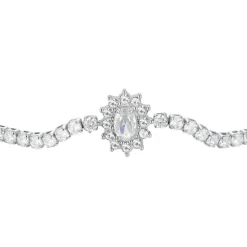 Luca Barra - BRACCIALE TENNIS DONNA IN ACCIAIO CRISTALLI E ZIRCONE BIANCO