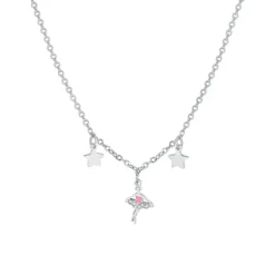 LUCA BARRA - COLLANA BAMBINA IN ACCIAIO CON BALLERINA