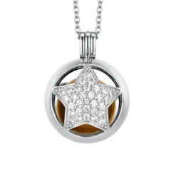 Luca Barra - Collana chiama angeli stella e cristalli bianchi