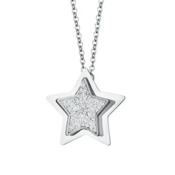 Luca Barra - Collana stelle con cristalli bianchi