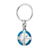 Luca Barra - PORTACHIAVI UOMO IN ACCIAIO CON ROSA DEI VENTI IP BLU