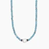 MABINA - Collana in argento con turchese con perla bianca SUNSET