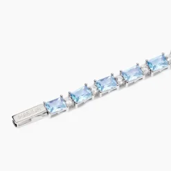 Mabina - Bracciale in argento con acquemarine sintetiche BATTITO