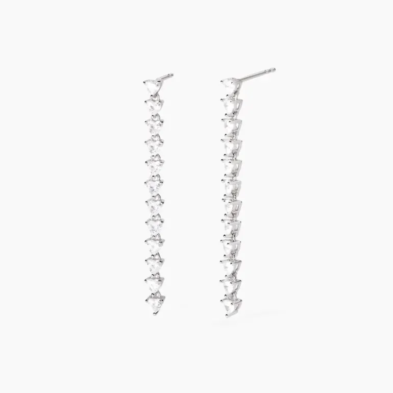 Mabina - Orecchini con zirconi taglio cuore Non Sarà Un'avventura