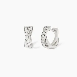Mabina - Orecchini intrecciati con zirconi ENIGMA