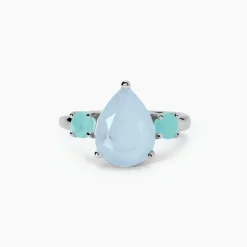 Mabina - Anello con fusion stone azzurro SANTORINI