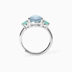 Mabina - Anello con fusion stone azzurro SANTORINI