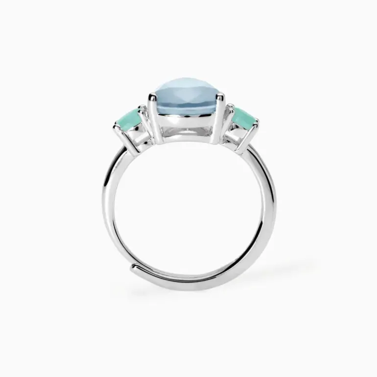 Mabina - Anello con fusion stone azzurro SANTORINI