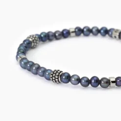 MABINA - Bracciale con perle nere coltivate GIOVANE RIBELLE