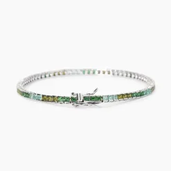 Mabina - Bracciale tennis con zirconi multicolor verdi TENNIS CLUB