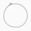 MABINA - Cavigliera in argento con zirconi bianchi MINI TENNIS