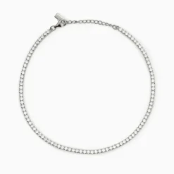 MABINA - Cavigliera in argento con zirconi bianchi MINI TENNIS