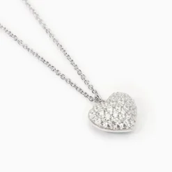 Mabina - Collana con cuore in zirconi GESTO D'AMORE