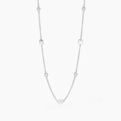 Mabina - Collana con quadrifogli e zirconi SO LUCKY