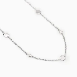 Mabina - Collana con quadrifogli e zirconi SO LUCKY