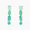Mabina - Orecchini con fusion stone glass verde SANTORINI