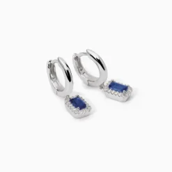 Mabina - Orecchini in argento a cerchio con zaffiri sintetici COOL OR RÉTRO?