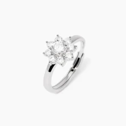 Mabina - Anello con fiore in zirconi EDEN
