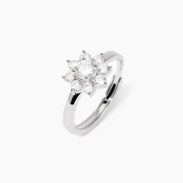 Mabina - Anello con fiore in zirconi EDEN