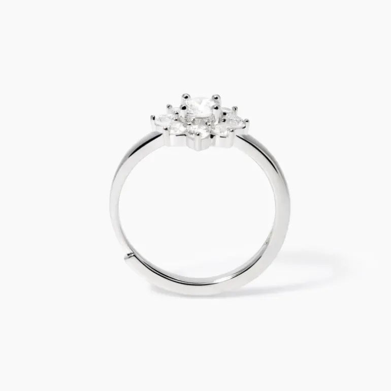 Mabina - Anello con fiore in zirconi EDEN