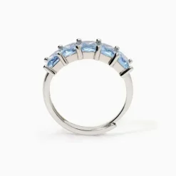 Mabina - Anello donna in argento con acquemarine sintetiche