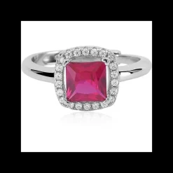 MABINA - ANELLO RUBINO QUADRATO