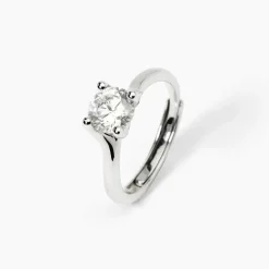 Mabina - Anello solitario in argento abbraccio con zircone SOLITAIRE