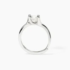 Mabina - Anello solitario in argento abbraccio con zircone SOLITAIRE