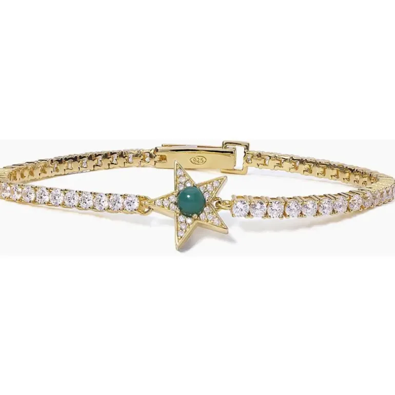 Mabina - Bracciale tennis dorato Starlet