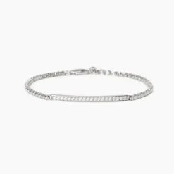 Mabina - Bracciale uomo in argento con zirconi bianchi