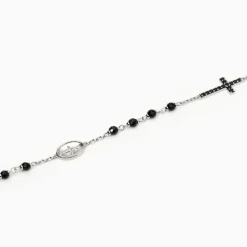 Mabina - Bracciale uomo in argento con croce e Madonnina
