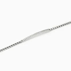 Mabina - Bracciale uomo in argento con zirconi bianchi