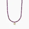 Mabina - Collana con rubini e ciondolo LA VIE EN ROSE