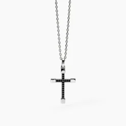 Mabina - Collana in argento con croce zirconi MYSTICAL