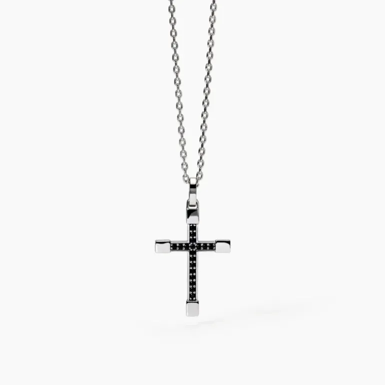 Mabina - Collana in argento con croce zirconi MYSTICAL