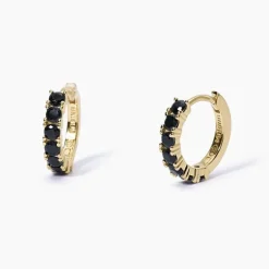 Mabina Orecchini dorati a cerchio con zirconi SOIRÉE