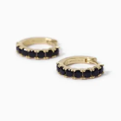 Mabina Orecchini dorati a cerchio con zirconi SOIRÉE