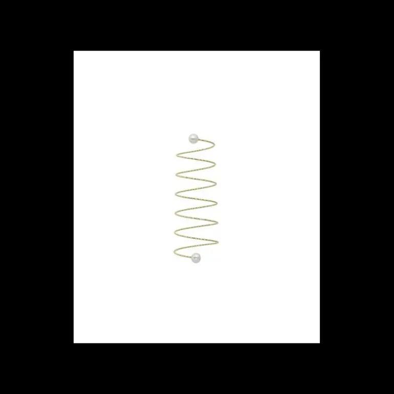 Magic Wire - Anello spirale perle NEVE