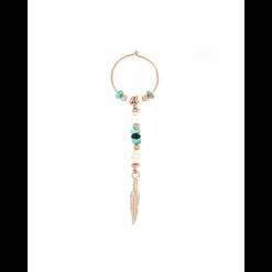 MAMAN ET SOPHIE - ORECCHINO TURCHESE E BIANCO GRANDE